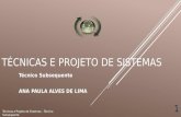 TÉCNICAS E PROJETO DE SISTEMAS Técnico Subsequente ANA PAULA ALVES DE LIMA Técnicas e Projeto de Sistemas – Técnico Subsequente 1.