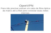 OpenVPN Para não precisar esticar um cabo de fibra óptica da matriz até a filial para conectar duas redes internas.