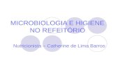 MICROBIOLOGIA E HIGIENE NO REFEITÓRIO Nutricionista – Catherine de Lima Barros.