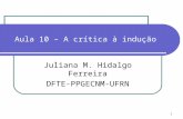 1 Aula 10 – A crítica à indução Juliana M. Hidalgo Ferreira DFTE-PPGECNM-UFRN.