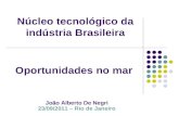 Núcleo tecnológico da indústria Brasileira João Alberto De Negri 23/09/2011 – Rio de Janeiro Oportunidades no mar.