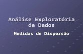 Medidas de Dispersão Análise Exploratória de Dados.
