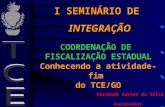 I SEMINÁRIO DE INTEGRAÇÃO COORDENAÇÃO DE FISCALIZAÇÃO ESTADUAL Conhecendo a atividade-fim do TCE/GO Fernando Xavier da Silva Coordenador.