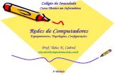 Redes de Computadores Equipamentos, Topologias, Configurações Prof. Tales K. Cabral talescabral@colegiodaimaculada.com.br 3º Módulo Colégio da Imaculada.