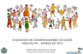 COLEGIADO DE COORDENADORES DE SAÚDE MENTAL/PE – MARÇO DE 2011 SECRETARIA ESTADUAL DE SAÚDE Gerência de Atenção à Saúde Mental.