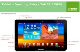 Primeiro contato Tablet – Samsung Galaxy Tab 10.1 Wi-Fi Ligar/Desligar Volume Voltar Home Funções acessadas anteriormente Captura de tela Configurações.
