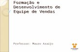 Formação e Desenvolvimento de Equipe de Vendas Professor: Mauro Araújo.