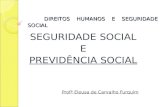 DIREITOS HUMANOS E SEGURIDADE SOCIAL SEGURIDADE SOCIAL E PREVIDÊNCIA SOCIAL Profª Eleusa de Carvalho Furquim.