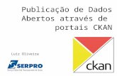 Publicação de Dados Abertos através de portais CKAN Luiz Oliveira.