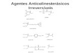 Agentes Anticolinesterásicos Irreversíveis. O CENTRO ATIVO DA AChE Ligação da ACh com os sítios ativos da enzima AChE. São indicados os locais de forças.