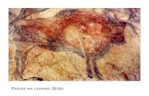 Pintura em caverna: Bisão. Pintura Egípcia Batistério, Florença (sec XI, aprox.)