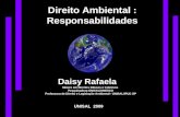 Direito Ambiental : Responsabilidades Mestre em Direitos Difusos e Coletivos Pesquisadora UNISAL/UNESCO Professora de Direito e Legislação Ambiental– UNISAL//PUC.