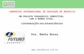 CONGRESSO INTERNACIONAL DE EDUCAÇÃO DE BRASÍLIA UM PROJETO PEDAGÓGICO COMPATÍVEL COM O MUNDO ATUAL: CONTRIBUIÇÕES DAS NEUROCIÊNCIAS Dra. Nadia Bossa .
