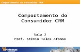 Comportamento do Consumidor CRM Aula 2 Prof. Stênio Tales Afonso.