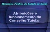 Ministério Público do Estado de Goiás Atribuições e funcionamento do Conselho Tutelar.