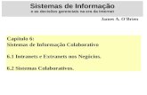 Capítulo 6: Sistemas de Informação Colaborativo 6.1 Intranets e Extranets nos Negócios. 6.2 Sistemas Colaborativos. James A. O'Brien Sistemas de Informação.