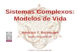CADSC II - São Carlos, julho 2005 Sistemas Complexos: Modelos de Vida Américo T. Bernardes Depto Física/UFOP.