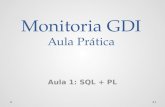 Monitoria GDI Aula Prática Aula 1: SQL + PL 1. Estudo de caso - continuação Pegar arquivo GDI.zip em cms4 Descompactar arquivo: o criacaoTabelas.SQL.