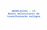 NEOPLASIAS – II Bases moleculares da transformação maligna.