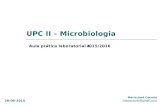 UPC II – Microbiologia Aula prática laboratorial 1 Maria José Correia mariacorrei@gmail.com 2015/2016 28-09-2015.