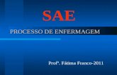 PROCESSO DE ENFERMAGEM Profª. Fátima Franco-2011 SAE.