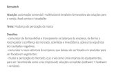 Bematech Atuação: automação comercial/ multinacional brasileira fornecedora de soluções para o varejo, food service e hospitality Tema: Mudança de percepção.