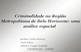 Criminalidade na Região Metropolitana de Belo Horizonte: uma análise espacial Betânia Totino Peixoto Sueli Moro Mônica Viegas Andrade CEDEPLAR - CRISP.
