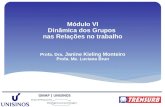 Módulo VI Dinâmica dos Grupos nas Relações no trabalho Profa. Dra. Janine Kieling Monteiro Profa. Me. Luciana Brun.