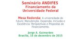 Seminário ANDIFES Financiamento da Universidade Federal Mesa Redonda: A universidade do futuro: Manutenção, Expansão, Inclusão e Excelência: Perspectivas.