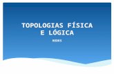 TOPOLOGIAS FÍSICA E LÓGICA REDES.  Topologias Física: Estrela, Anel, Barra,...  Topologia Lógica: Ethernet, Token Ring,...  Endereço MAC  Encapsulamento.