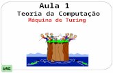 Aula 1 Teoria da Computação Máquina de Turing. Roteiro da Aula 1.Descrever uma linguagem de computação simples 2.Escrever macros da linguagem de computação.