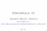 1 1 Eletrônica II Germano Maioli Penello gpenello@gmail.com germano/Eletronica II _ 2015-1.html Aula 20.