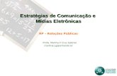 Estratégias de Comunicação e Mídias Eletrônicas RP – Relações Públicas Profa. Martha C Cruz Gabriel marthaccg@anhembi.br.