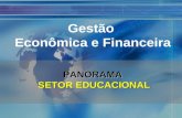Gestão Econômica e Financeira PANORAMA SETOR EDUCACIONAL.