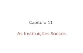 Capítulo 11 As Instituições Sociais. Características das instituições sociais: Instituição é toda forma ou estrutura social estabelecida, constituída,