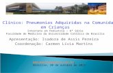 Apresentação: Isadora de Assis Pereira Coordenação: Carmen Lívia Martins  Brasília, 30 de outubro de 2015 Caso Clínico: Pneumonias.