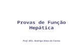 Provas de Função Hepática Prof. MSc. Rodrigo Alves do Carmo.
