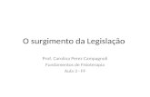 O surgimento da Legislação Prof. Carolina Perez Campagnoli Fundamentos de Fisioterapia Aula 3 - FF.