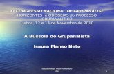 Isaura Manso Neto, Novembro 2010 1 XI CONGRESSO NACIONAL DE GRUPANÁLISE HORIZONTES e ODISSEIAS do PROCESSO GRUPANALÍTICO Lisboa, 12 e 13 de Novembro de.