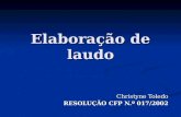 Elaboração de laudo Christyne Toledo RESOLUÇÃO CFP N.º 017/2002.