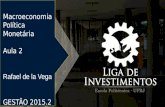 Macroeconomia Política Monetária Aula 2 Rafael de la Vega GESTÃO 2015.2.