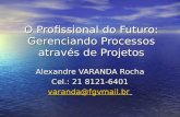 O Profissional do Futuro: Gerenciando Processos através de Projetos Alexandre VARANDA Rocha Cel.: 21 8121-6401 varanda@fgvmail.br.