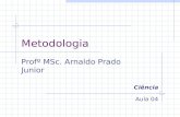 Metodologia Profº MSc. Arnaldo Prado Junior Aula 04 Ciência.
