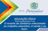 EDUCAÇÃO FÍSICA Ensino Fundamental, 6º ano O mundo da Ginástica relacionado ao trabalho educativo, à saúde e ao lazer.