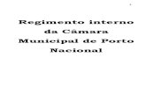 Regimento Interno Câmara Porto Nacional