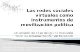 Redes Sociais Virtuais e mobilizações políticas