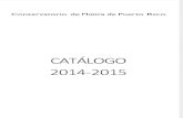 Catálogo del Conservatorio de Música de Puerto Rico 2014-2015