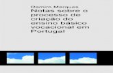 Notas Sobre o Processo de Criacao Do Ensino Basico Vocacional Em Portugal