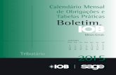 IOB - Calendário de Obrigações e Tabelas Práticas - Minas Gerais - janeiro/2015