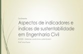 Aspectos de indicadores e índices de sustentabilidade em engenharia civil
